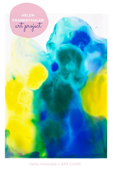 Helen Frankenthaler inspired Puddle Paintings — ART CAMP Helen Frankenthaler For Kids, Hellen Frankenthaler, Puddle Painting, Starter Ideas, Third Grade Art, Steam Art, Class Art Projects, Art Project For Kids, Artist Study