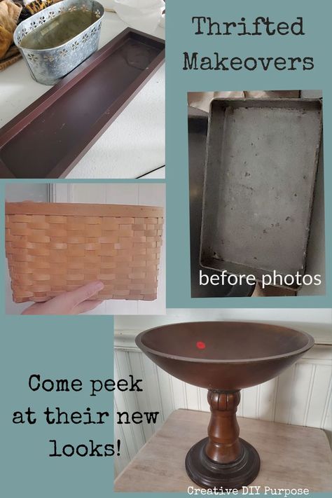 Thrift Decorating, Repurposed Items Upcycling, Thrift Flip Furniture, Diy Repurposed Items, Vintage Repurposed Items, Goodwill Diy, Thrift Store Diy Projects, Thrift Store Upcycle, Diy Recycled Projects