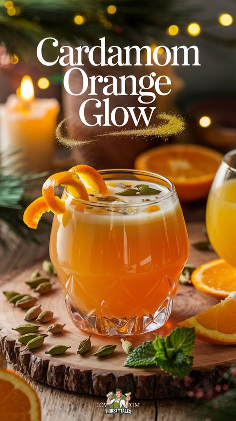 "Discover the refreshing Cardamom Orange Glow Mocktail Recipe, a perfect blend of zesty citrus and aromatic cardamom. This delightful non-alcoholic cocktail is ideal for summer gatherings, offering a unique twist on traditional orange mocktails. Elevate your drink game with this glow drink recipe that’s not only vibrant but also a fantastic addition to your list of citrus mocktail ideas. Enjoy this refreshing summer drink that’s sure to impress your guests!" Glow Drink Recipe, Glow Drink, Winter Mocktails, Mocktail Ideas, Orange Glow, Non Alcoholic Cocktails, Refreshing Summer Drinks, Summer Gathering, Mocktail Recipe