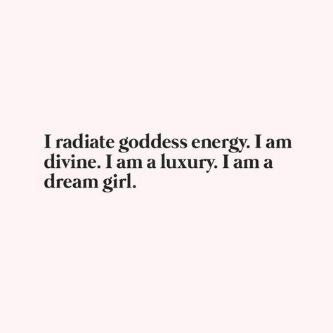 Charismatic Aesthetic, I Am Divine, Divine Feminine Energy, Vision Board Manifestation, Feeling Pretty, Goddess Energy, Self Love Affirmations, Dream Girl, Positive Self Affirmations