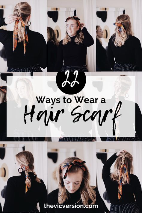 Scarf Headband Short Hair, How To Wear Scarf In Hair, Ways To Wear A Hair Scarf, Hair Scarves How To Wear, How To Wear A Hair Scarf, How To Wear A Scarf In Your Hair, How To Wear A Head Scarf, Hair With A Scarf, Scarves Ideas