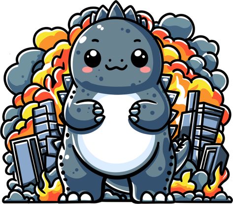 Cute Godzilla cartoon art style -- Choose from our vast selection of Crewneck and V-Neck T-Shirts to match with your favorite design to make the perfect graphic T-Shirt. Pick your favorite: Classic, Boxy, Tri-Blend, V-Neck, or Premium. Customize your color! For men and women. Cartoon Godzilla, Godzilla Cute, Godzilla Cartoon, Cute Godzilla, Shark Cartoon, Godzilla Wallpaper, Christmas Doodles, Geek Art, Cute Monsters