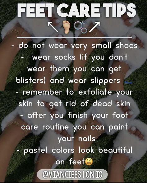 How To Take Care Of Your Feet Tips, How To Get Feet Smooth, Feet Health Care, How To Make Your Feet Smell Good, How To Have Pretty Feet Tips Natural, How To Get Soft Feet Tips, How To Have Soft Feet Overnight, Healthy Feet Tips, Hand And Feet Care Routine