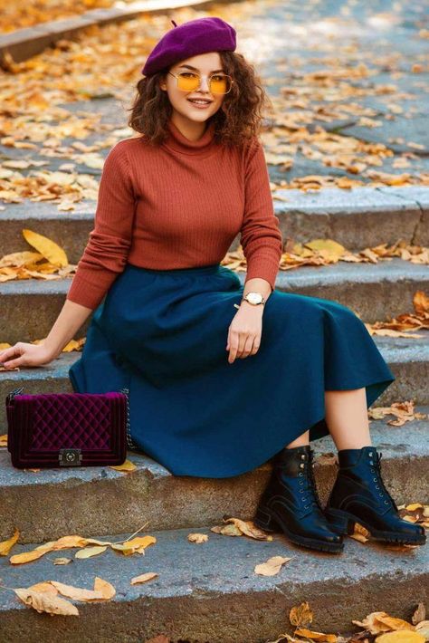 How To Wear A Beret Right: From Classic To Modern Looks ★ How To Style Beret, How To Wear A Beret, Feminine Casual, Trendy Fall Outfits, Outfits With Hats, Berets, Fashion Tips For Women, Fall Fashion Trends, Looks Style