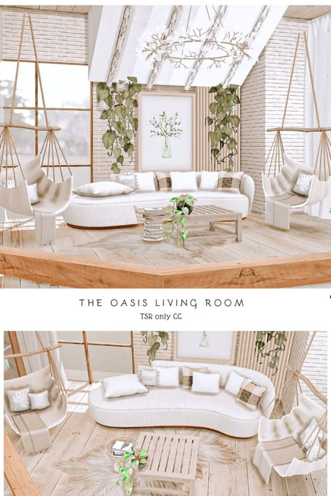 The Sims 4 CC's Cream modern living room. Custom Content was used. Download The Sims Resource. Download @thesimsresource  . #TS4 #growingtogether #sims4infants #sims4infant #CC #sims4cc #ccfinds #ts4cc #ts4lots #tsr #TheSimsResource #sims4 #thesims4 @Moniamay72  #architecture #thesims4builds #TSR #cc Download link : https://www.thesimsresource.com/downloads/1705325 Sims 4 Tsr Furniture, Modern Furniture Sims 4, Sims 4 Build Cc Living Room, Sims 4 Living Room Decor Cc, Sims Furniture Cc Living Room, Sims 4 Patio Furniture, Sims 4 Mods Furniture Living Rooms, Sims 4 Mods Living Room, Modern Sims 4 Cc Furniture