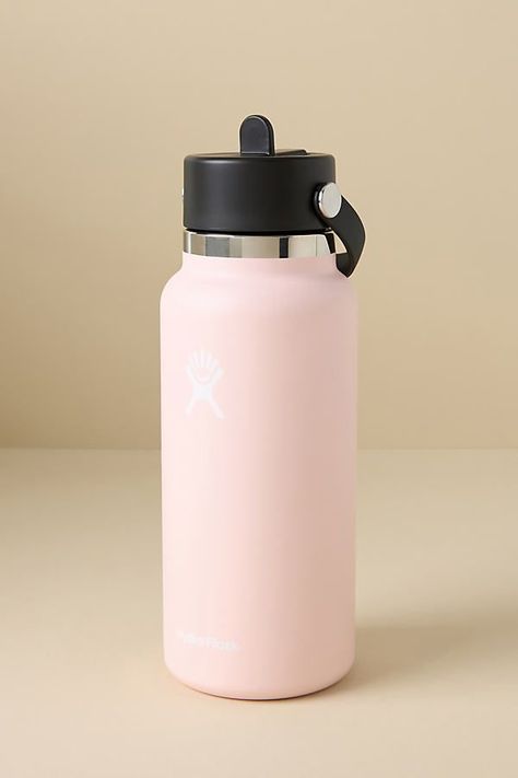 32 oz. Wide Mouth with Flex Straw Cap Back To School Water Bottles, Light Pink Hydro Flask, Hydro Flask Pink, Preppy Hydro Flask, Cute Water Bottles For School, Hydro Flask Aesthetic, Shopify Balance, Water Bottles For School, College Water Bottle