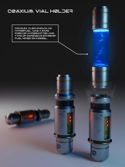 ArtStation - Coaxium Vial Holder, Daniele Canavero Star Wars Gadgets Concept Art, Future Gadgets Futuristic Technology, Sci Fi Items, Futuristic Gear, Zombie Rpg, Futuristic Phones, Future Technology Gadgets, Future Technology Concept, Science Gadgets