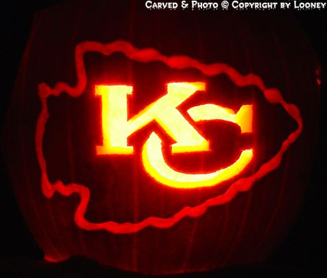 kansas city chiefs - Google Search Chiefs Pumpkin Carving, Kansas City Chiefs Pumpkin, Chiefs Pumpkin, Chiefs Wallpaper, Kc Chiefs Football, Carved Pumpkins, Pumpkin Carving Ideas, Kansas City Football, Football Stuff