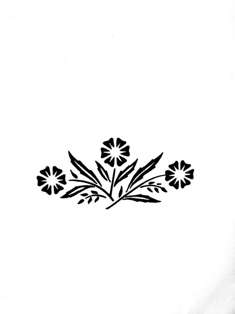 Folk Pattern Tattoo, Corningware Tattoo, William Morris Tattoo, Folk Flower Tattoo, Ukrainian Tattoo Ideas, Pyrex Tattoo, Traditional Folk Tattoo, Folk Art Tattoo, Folk Tattoo