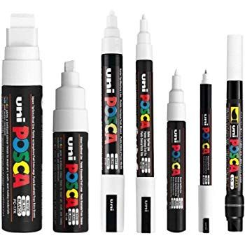 Paint Marker Pen, Posca Marker, Marker Set, White Pen, Black Sharpie, Paint Marker, Art Pens, Water Based Paint, White Set