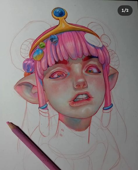 Prismacolor Art, رعب نفسي, Dessin Adorable, Color Pencil Art, 영감을 주는 캐릭터, Art Inspiration Drawing, Funky Art, A Drawing, الرسومات اللطيفة