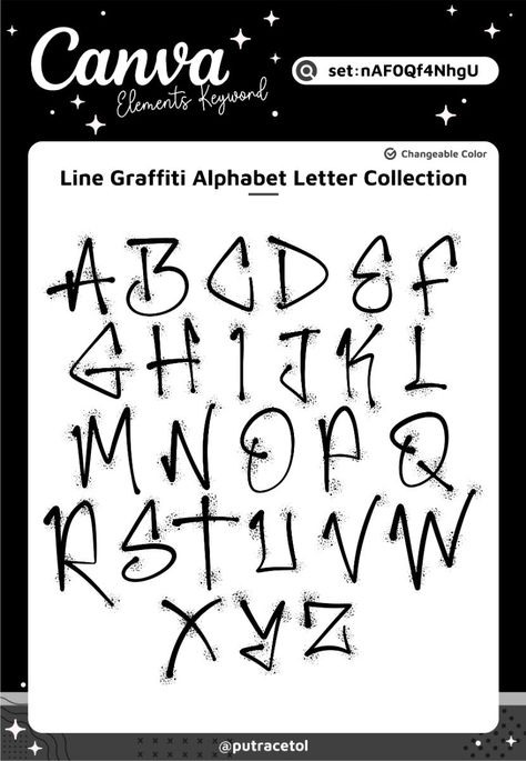 Line Graffiti Alphabet - Collection - Canva Element - set : nAF0Qf4NhgU - Letter - Best Canva Font Graffiti Letter N, Alphabet Design Fonts, Line Graffiti, Font Styles Alphabet, Fancy Fonts Alphabet, Cool Fonts Alphabet, Cursive Fonts Alphabet, Alphabet Graffiti, Bubble Letter Fonts