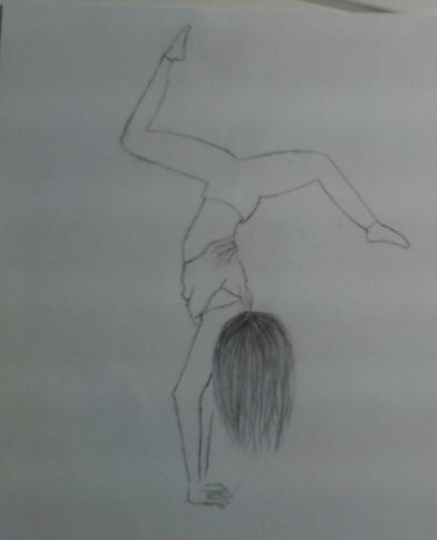 girl doing handstand Handstand Drawing, Handstand, Girl Drawing, Female Sketch, Male Sketch, Drawings, Art