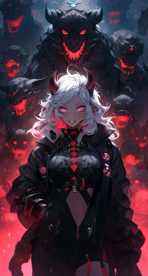 Dark Fantasy Artwork, Cyberpunk Girl, Anime Drawing Books, Gothic Fantasy Art, Demon Girl, Animation Art Character Design, Gundam Art, Dark Art Illustrations, Cute Anime Pics