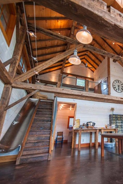 Converted Barn Homes, Pole Barn Designs, Barn Remodel, Barn With Living Quarters, Barn House Interior, Building A Pole Barn, Barn Apartment, Barn Loft, Barn Living