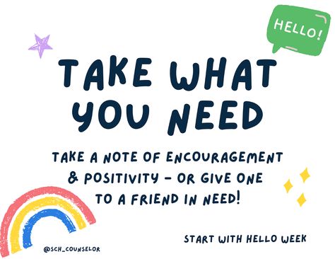 Start With Hello Week Activities, Start With Hello Week, Start With Hello, Teaching Empathy, School Counseling Office, Pta Ideas, Welcome Students, School Culture, Counseling Office