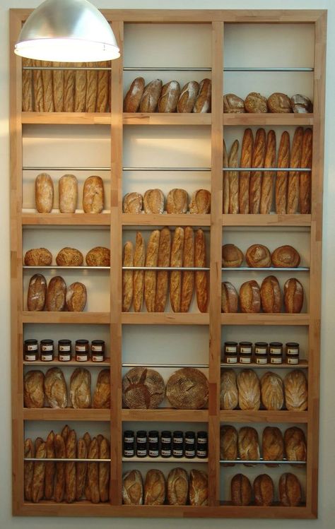 Pin by Larry Joyner on Alpine Baker Breads | Bread shop, Bakery decor, Bakery design Bakery Door Design, Bread Display Ideas, Bread Display Bakery, Bread Presentation, Production Room, Bread Display, Bakery Shop Design, Bakery Store, Bakery Interior