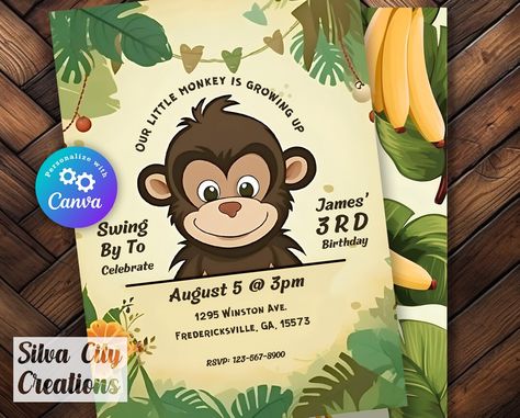 This Invitation Templates item by silvacitycreations has 4 favorites from Etsy shoppers. Ships from United States. Listed on 21 Mar, 2024 Monkey Background, Monkey Invitations, Jungle Monkey, Birthday Party Invite, Digital Invite, Birthday Invite, Computer Laptop, Party Invite, Types Of Printer