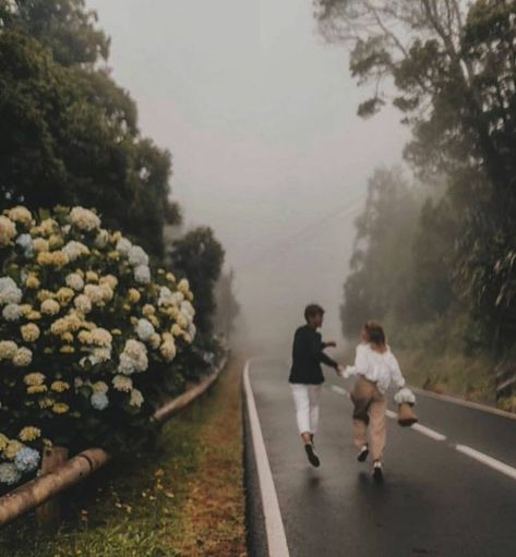 by itf33ls on twitter Two People, In The Rain, The Rain, In The Middle, The Middle, The Road, Road, Flowers