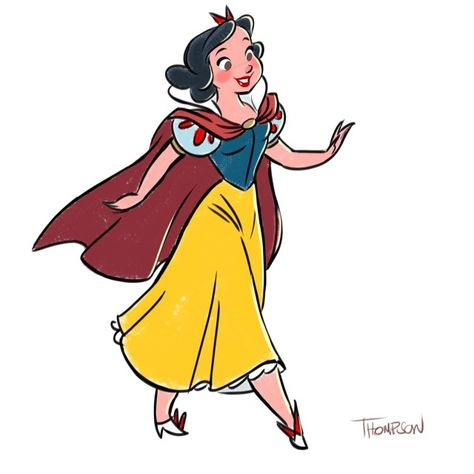 Steve Thompson Disney, Steven Thompson, Fan Art Disney, Steve Thompson, Princess Snow White, Disney Princesses And Princes, Disney Artists, Snow White And The Seven Dwarfs, The Seven Dwarfs