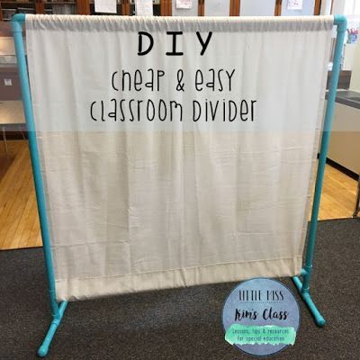 DIY Cheap & Easy Classroom Divider | Little Miss Kim's Class | Bloglovin’ Asd Classroom, Sped Classroom, Self Contained Classroom, Diy Room Divider, Resource Room, Diy Classroom, Classroom Setup, Classroom Design, Future Classroom