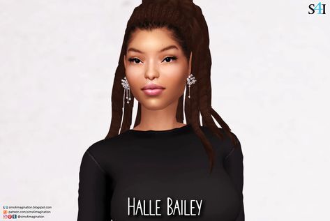 Sims 4 Halle Bailey, Halle Bailey, Sims 4 Cas, Halle Berry, The Sims 4, Sims Cc, American Singers, Halle, The Sims