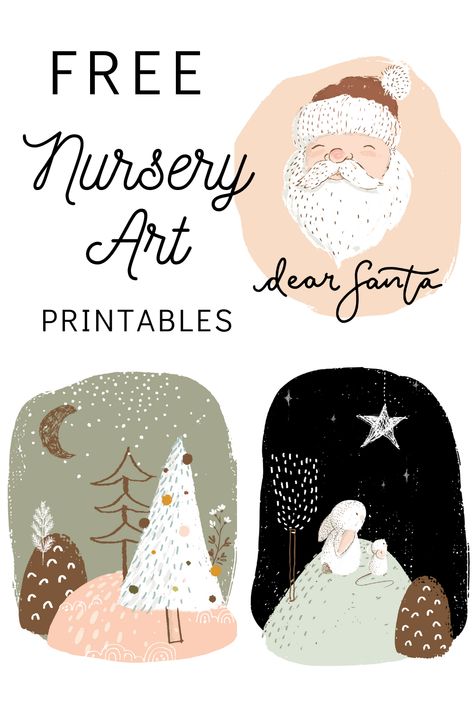 Printables are such an easy and affordable way to decorate your home. Add some holiday touches to your child’s room with these free nursery Christmas art printables. Nursery printables | Christmas printables | Kids art | Christmas art | Nursery art Christmas Decor Nursery, Free Christmas Pictures, Christmas Art Printable, Free Printable Christmas Art, Christmas Printables Free Templates, Christmas Printables Free Kids, Aquarell Christmas, Christmas Printables Free, Christmas Printables Kids