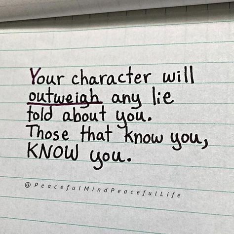 Peaceful Mind Peaceful Life on Instagram: "Sometimes we are being called to tell our side of the story, and sometimes our action and who we are speaks for itself. The amazing news is that it is completely up to you to decide. You always have a choice. No one EVER has the power to name who you are or to tell your story. Never allow someone to bully you. You have nothing to prove. 💚 (Image text: “Your character will outweigh any lie told about you. Those that know you, KNOW you.”-unknown)" Show Off Quotes, Messy Mind, Know Yourself Quotes, Nothing To Prove, Peaceful Mind Peaceful Life, Peaceful Mind, Forgiveness Quotes, Brother Quotes, Image Text