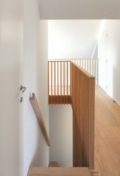 atelier tom vanhee · House Aartrijke · Divisare Home Stairs Design, Interior Stairs, Modern Staircase, House Stairs, House Roof, Stair Railing, Built In Wardrobe, Staircase Design, Stairs Design