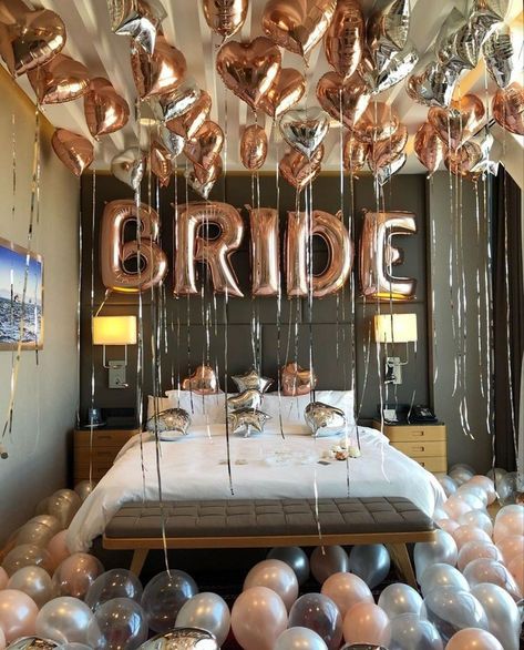 Simple Bride To Be Decoration, Bride Balloons, Bridal Room Decor, Bachelorette Party Balloon, Bride To Be Decorations, Bachelorette Party Decoration, Bachelorette Balloons, Bride To Be Balloons, Rose Gold Bridal Shower