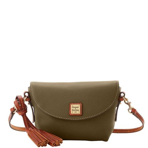 Pebble Grain Crossbody Saddle Bag On The Go Embrace Your Equestrian Side With This Saddle Bag, Crafted From Textured Italian Pebbled Leather And 14k Gold-Plated Hardware. One Inside Slip Pocket. One Inside Zip Pocket. Inside Key Hook. Strap Drop Length 26.5". Adjustable Strap. Detachable Strap. Lined. Magnetic Closure These Casual Silhouettes Are Crafted From Textured Pebble Leather, Known For Its Ability To Withstand The Demands Of Your Everyday Life. Long-Lasting And Versatile, This Collection Duck Bag, Crossbody Saddle Bag, Dooney & Bourke Bag, Gray Handbags, Teal Leather, Key Hook, Dooney Bourke Handbags, Dooney & Bourke Bags, Saddle Bag