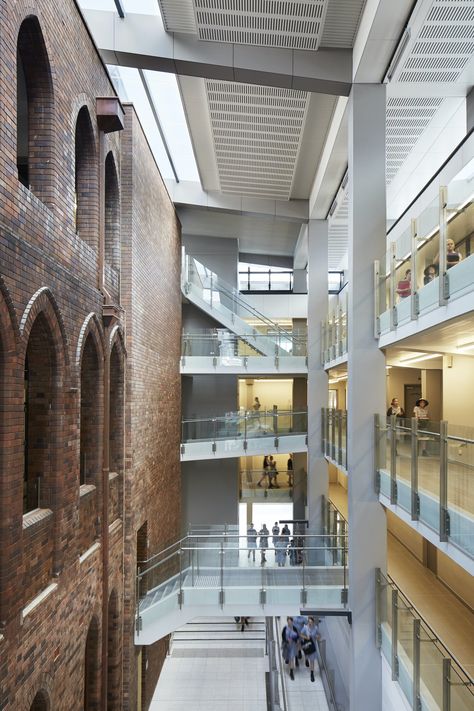 St Vincent's College – Potts Point | ThomsonAdsett | Archinect Modern Addition To Historic Building, Alicia Taylor, Old Building Renovation, Historical Building Renovation, Future Architect, Renovation Architecture, New Architecture, Building Renovation, Brick Architecture