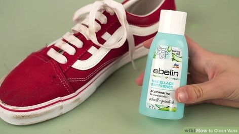 Easy Ways to Clean Vans - wikiHow Clean Vans, How To Clean Vans, Vans Tennis Shoes, Red Suede Shoes, Suede Vans, Red Vans, Clothes Board, Dirt Stains, Fun Clothes