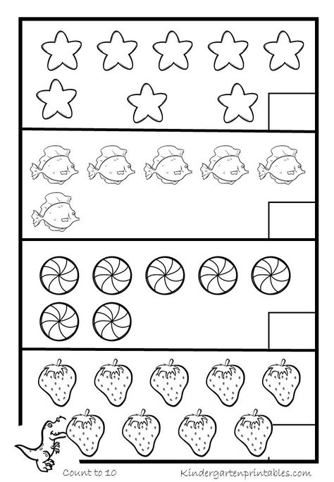 Counting Objects Worksheets 4 Kindergarten Math Worksheets Counting, Math Counting Worksheets, Worksheet For Nursery Class, Preschool Counting Worksheets, Counting Worksheets For Kindergarten, Nursery Worksheets, Counting Objects, Preschool Counting, English Worksheets For Kindergarten