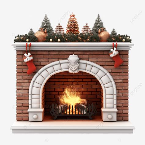 fireplace with christmas decoration and inscription merry christmas on brick wall surface christma Christmas Brick Wall, Christmas Interiors, Christmas Fireplace, Transparent Image, Brick Wall, Christmas Decoration, Merry Christmas, Fireplace, Christmas Decorations