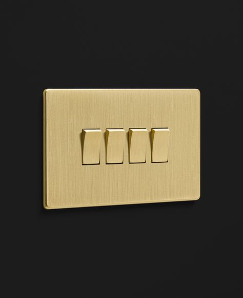 Gold Sockets And Switches, Gold Light Switch Cover, Gold Light Switch, Lounge Colours, Light Switches And Sockets, Internal Door Handles, Grove Street, Kitchen Door Handles, Kitchen Lounge