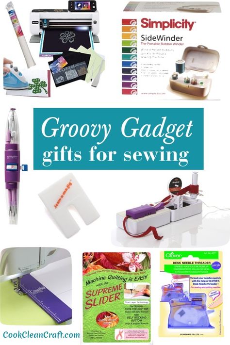 Sewing gadgets make sewing quicker, more efficient and more accurate. These are great gift ideas for someone who loves to sew. Sewing Gadgets, Sewing Machines Best, Holiday Hand Towels, Clean Crafts, Sew Baby, Baby Gadgets, Sewing 101, Sewing Design, Great Gift Ideas