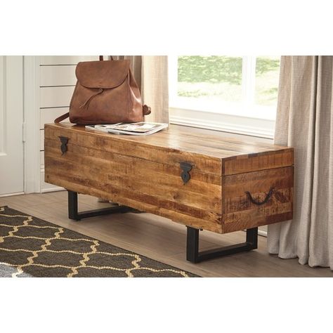 This McLaurin Wood Storage Bench constructed with solid mango wood in a planked hand worked surface and a light brown finish. The bench has hinged top to reveal storage inside. Bench base made from tubular metal in a black finish File Cabinet Storage, Girls Bed Canopy, Canopy Architecture, Retirement Ideas, Canopy Curtains, Canopy Bedroom, Backyard Canopy, Diy Canopy, Wood Storage Bench