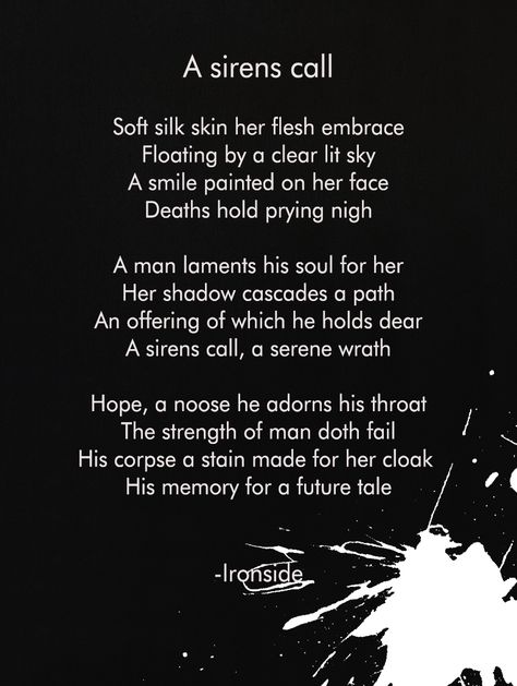 The poem is open to interpretation Siren Poem, Shapes Perspective, Ocean Poem, Poem Inspiration, Siren Call, Lyric Poem, The Poem, Spoken Words, Emily Dickinson