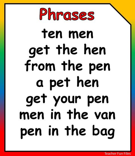 Phonic Reading Sentences, Basic Sentences In English For Kids, Very First Alphabet Sentences, Reading Simple Sentences Kindergarten, Daily Use Short Sentences In English, Sentences Kindergarten, Remedial Reading, Basic English Sentences, Teaching Child To Read