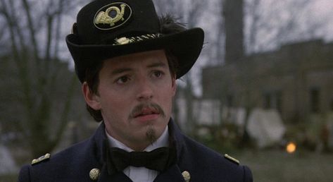 false moustache and goatee for Matthew Broderick. Moustache And Goatee, Robert Gould Shaw, Robert Shaw, Matthew Broderick, A Man