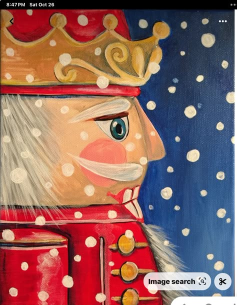 Nutcracker Christmas Decorations, Christmas Painting, Christmas Canvas, The Nutcracker, Paint And Sip, Nutcracker Christmas, Christmas Paintings, Christmas 2023, Christmas Art