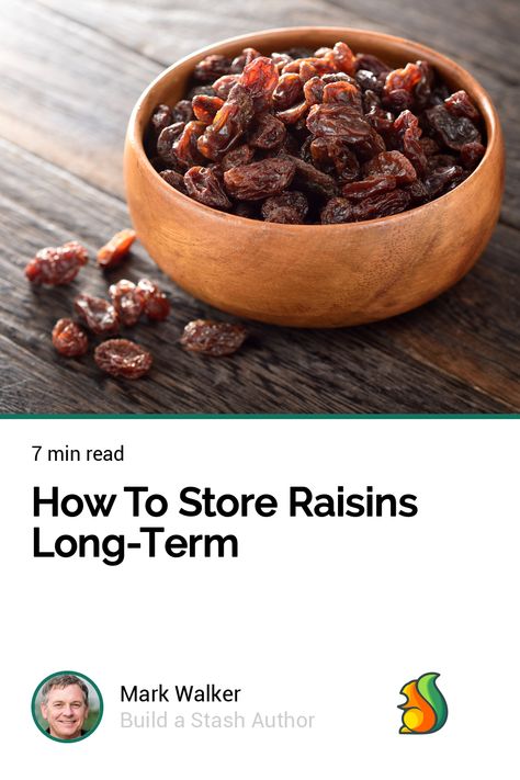 How To Store Raisins Long-Term Storing Food Long Term, Emergency Preparedness Food Storage, Canning Kitchen, Emergency Preparedness Food, Long Term Food Storage, Freezer Burn, How To Store, Survival Food, Food Preservation