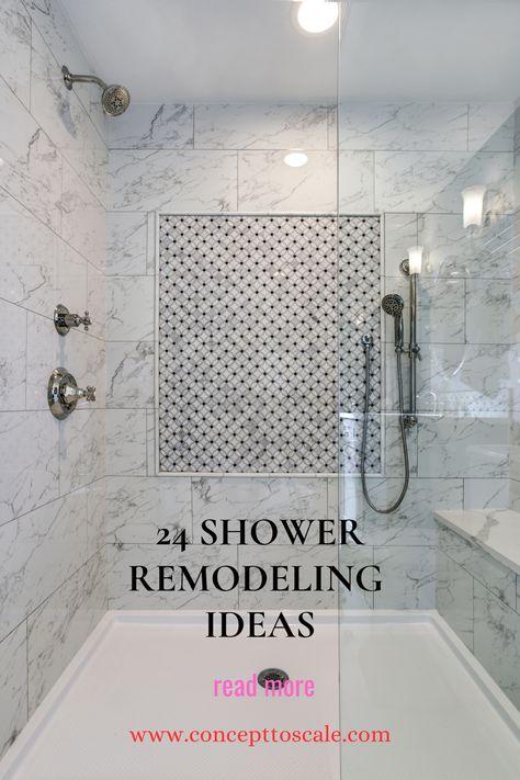 🛠️📚  Ready to make the switch from a boring, everyday walk-in shower to a luxurious oasis? Discover our amazing list of 24 hacks to transform your shower remodel into an unforgettable experience. From innovative shower remodel ideas to simple tweaks, we have something for every budget and taste. Don't miss out on the perfect opportunity to create your dream shower 🏠🔧 – Save for Later! Beautiful Shower Ideas, Modern Stand Up Shower Ideas, Small Walk-in Shower, Walk In Shower With Glass Wall, 48x48 Shower Ideas, Bathroom Ideas Shower Walk In, Convert Tub To Shower Walk In, Simple Walk In Shower Ideas, Shower With Accent Wall