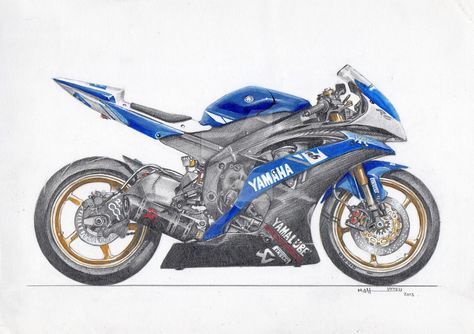 Nice hand drawing of an R6. Yamaha R6 Drawing, Yamaha Motorcycles R6, R6 Drawing, Motos Aesthetic, Motorcycle Artwork, Motorcycle Drawing, Yamaha R6, Yamaha Motorcycles, Hand Drawing