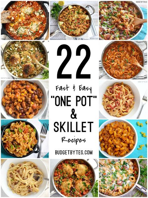 One Pot Skillet Meals, Easy Skillet Meals, Budget Bytes, Meals To Make, Fast Dinner Recipes, One Skillet Meals, One Pot Dinners, Skillet Recipes, My Wallet