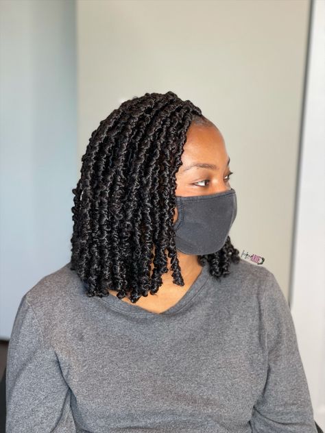 Short Butterfly Locs Bob, Style Short Butterfly Locs, Butterfly Locs Hairstyles Short, Butterfly Loc Bob Styles, Bob Butterfly Locs Hairstyle, Bob Butterfly Faux Locs, Protective Hairstyles For Natural Hair, Cute Braided Hairstyles, Twist Braid Hairstyles