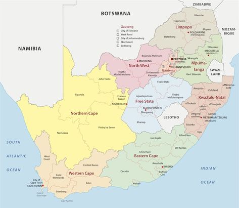 Provinces of South Africa | Map | Overview | The 9 South African Provinces South Africa Facts, Africa Drawing, South Africa Map, African Traditional Religions, Union Of South Africa, Provinces Of South Africa, Africa Flag, Cape Coast, Physical Map