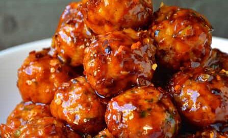 Orange Chicken Meatballs, Ground Chicken Meatballs, Baked Orange Chicken, Healthy Orange Chicken, Meatball Appetizer Recipe, Vinegar Chicken, Orange Baking, Marsala Chicken Recipes, Appetizer Meatballs