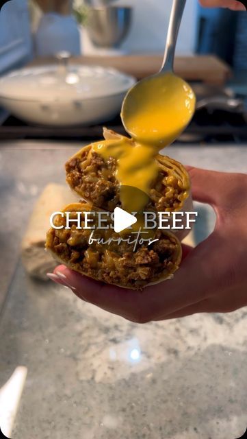 BRITSCOOKIN on Instagram: "Cheesy Beef Burritos! #tacobell #beefburrito #easyrecipes #burrito #taconight" Beef Burrito Recipes Easy, Beef Burrito Recipes, Burrito Video, Chili Cheese Burrito, Flour Tortilla Recipe, Beef Burritos, Cheese Burrito, Beef Burrito, Burrito Recipes